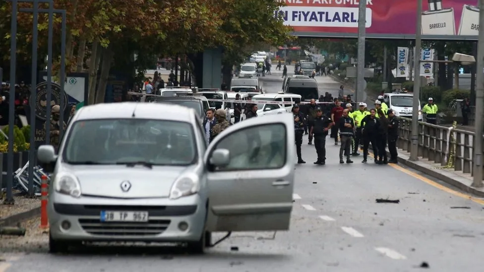 Turkey: Two officers injured in blast outside interior ministry (bbc.com)