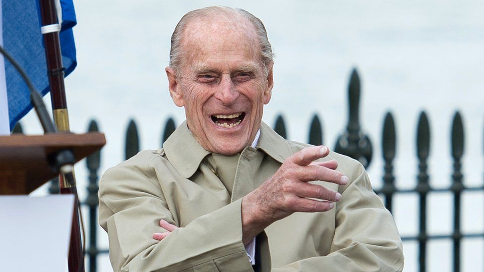 Prince Philip laughing