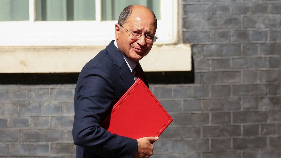 New Secretary of State for Northern Ireland Shailesh Vara walks outside at Downing Street in London July 7, 2022.
