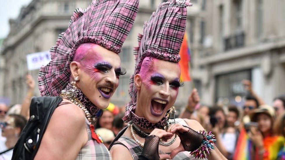 Revellers at London's Pride