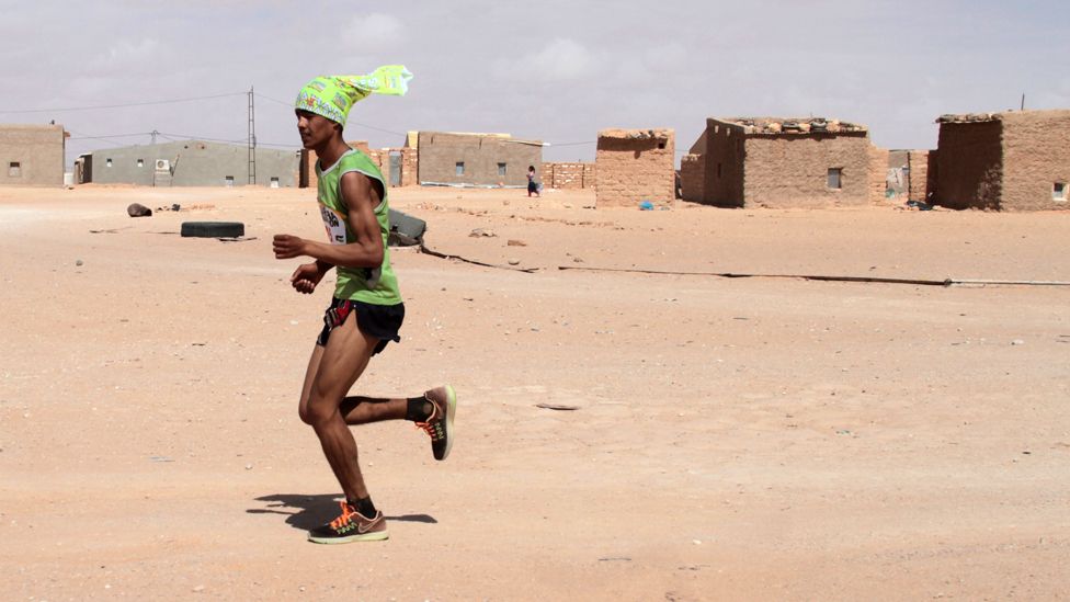 A Saharawi runner