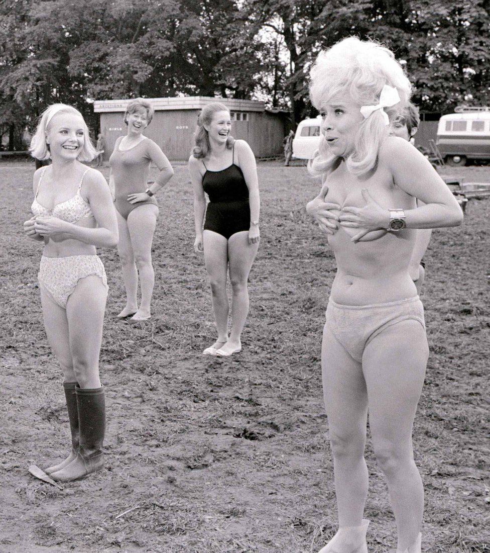 Barbara Windsor during the famous Carry on Scene