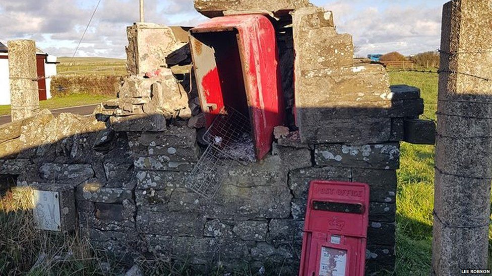 Destroyed postbox