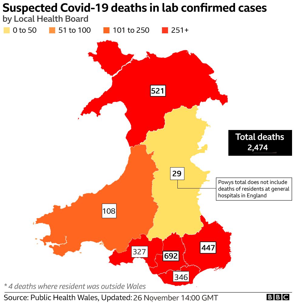 Map of deaths