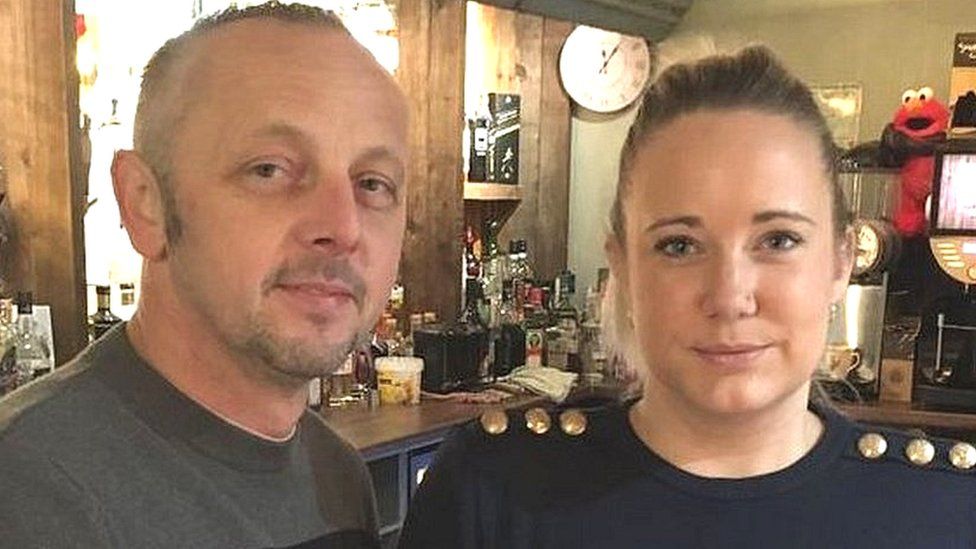Ashley Stephens and Porscha Hilton, owners of the Unicorn pub in Pontypool