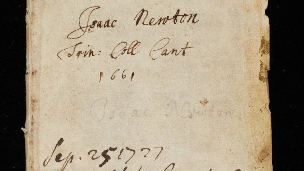 Isaac Newton notebook