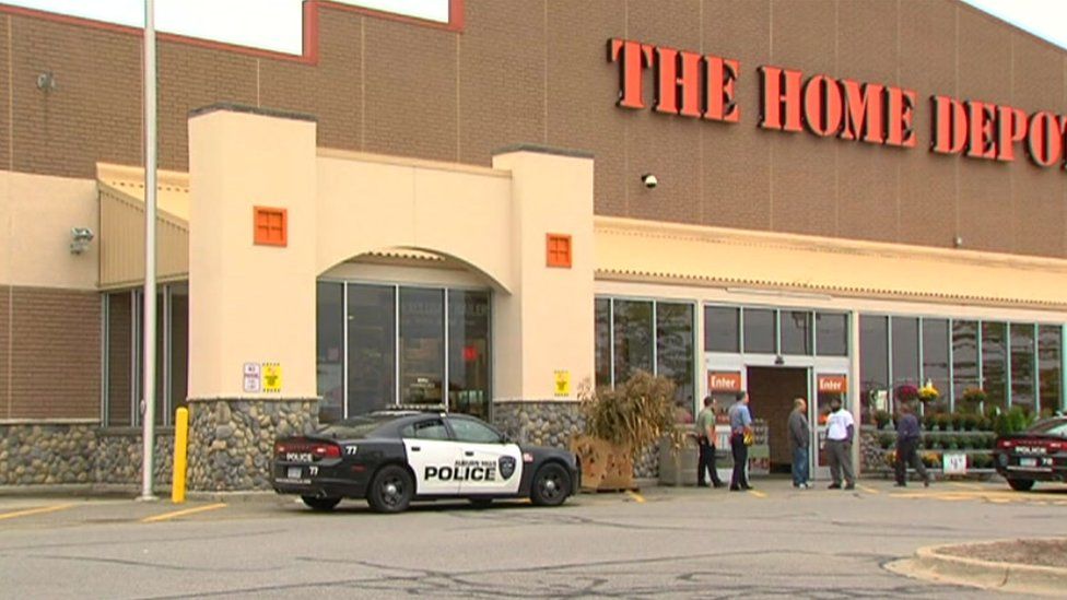 Police said no one was hurt in the shooting outside the Home Depot store