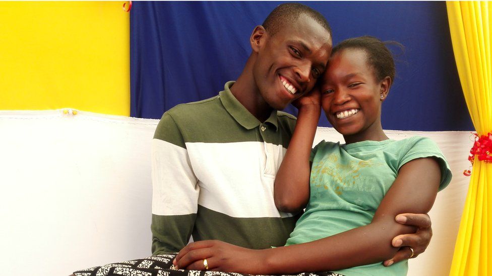 Wilson Mutura and his bride Ann