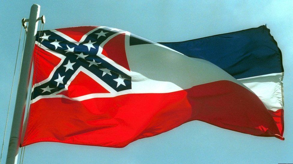 The Confederate battle flag is part of Mississippi's state flag