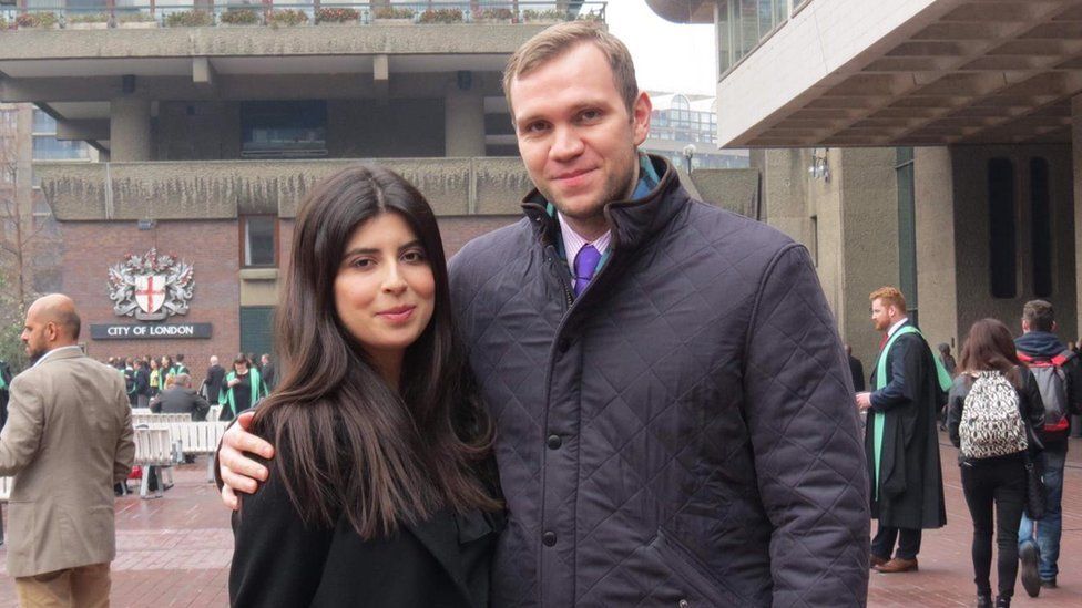 Daniela Tejada with her husband Matthew Hedges