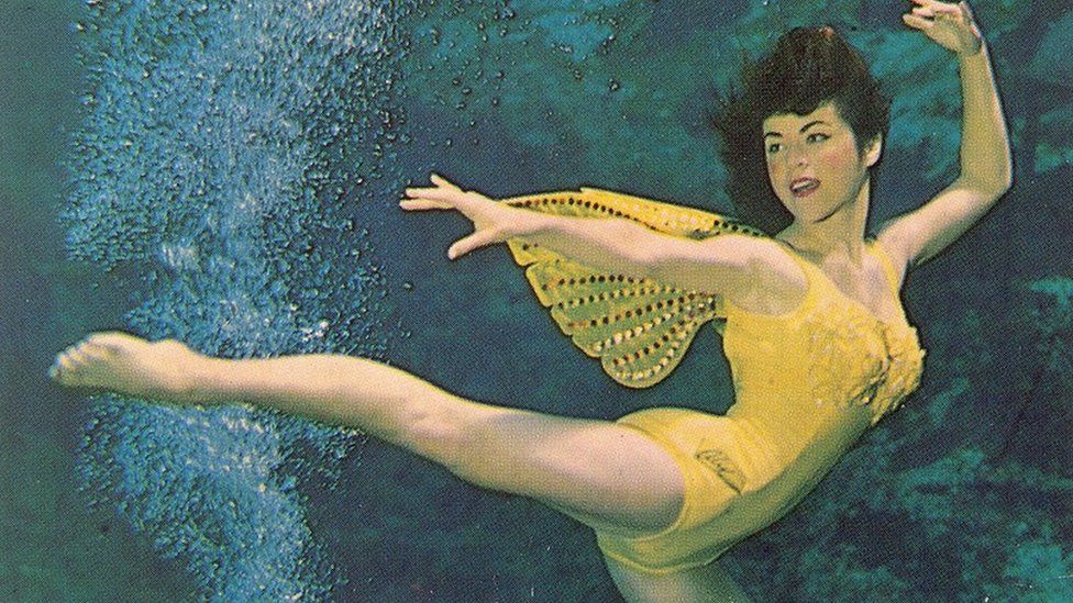 Vicki in her earlier mermaid days