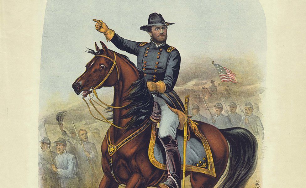 Улисс С. Грант привел армии Союза к победе над Конфедерацией в Гражданской войне в США, прежде чем был избран 18-м президентом США