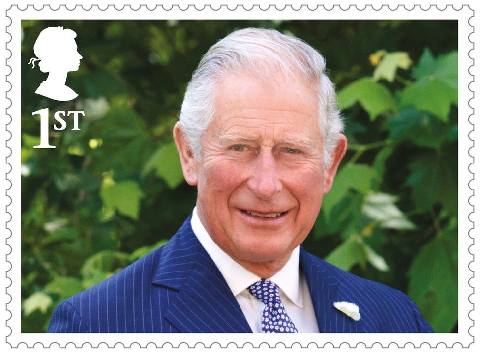 O Royal Mail emitiu estes selos comemorativos para marcar o 70º aniversário do Príncipe de Gales em 2018