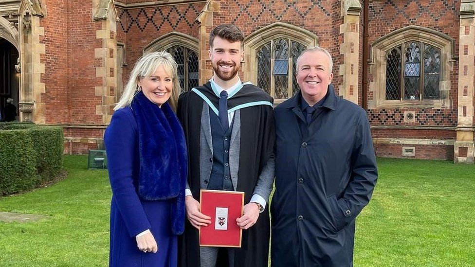 Ross with family at his graduation