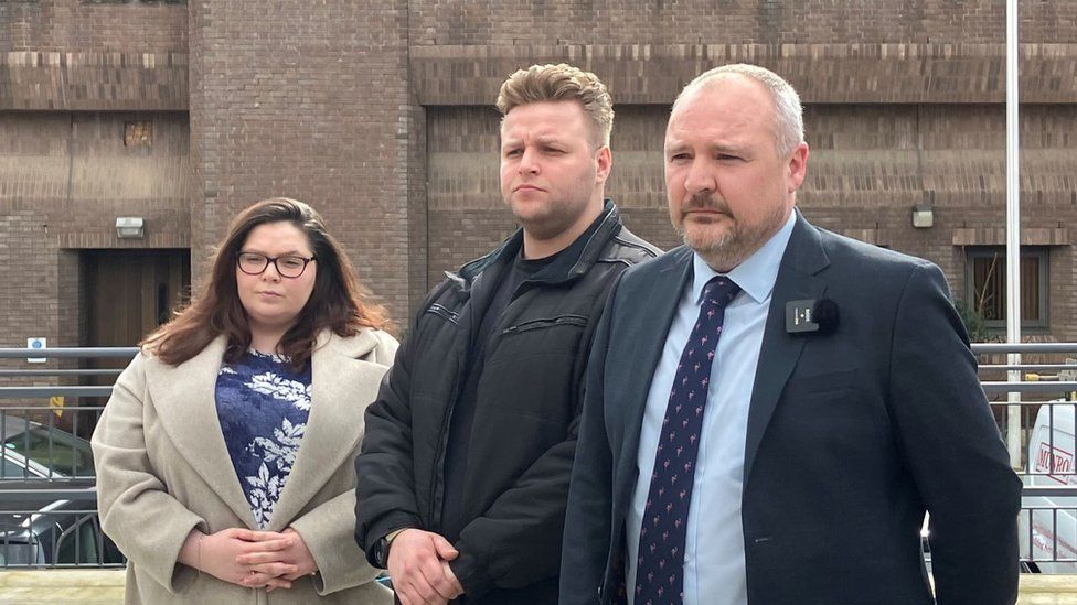 Ellie Baxter, her brother Harry Baxter and Det Supt Rob Kirby