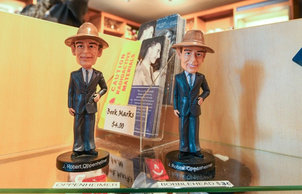 Oppenheimer merchandise in the Los Alamos Museum store