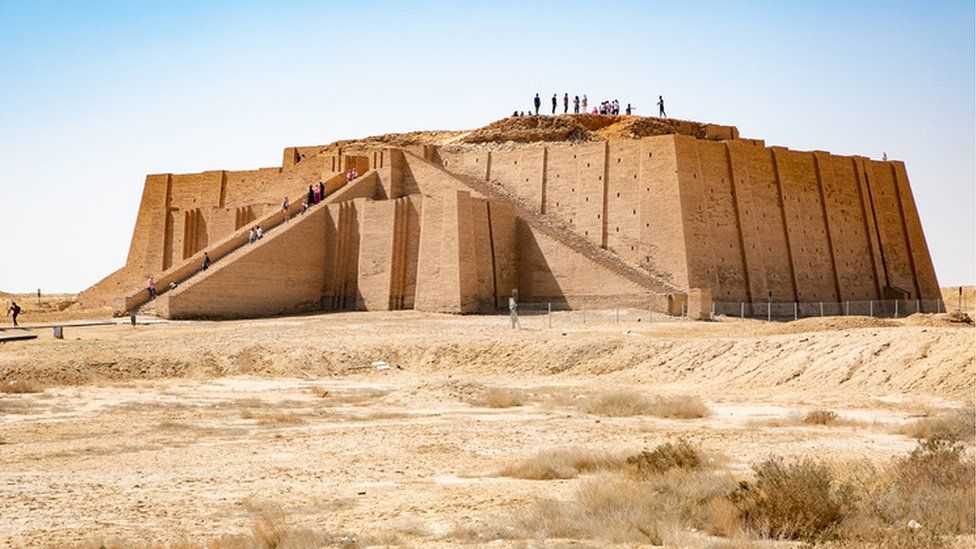 The partly-reconstructed Ziggurat of Ur, which was first built over 4,000 years ago in what is now southern Iraq