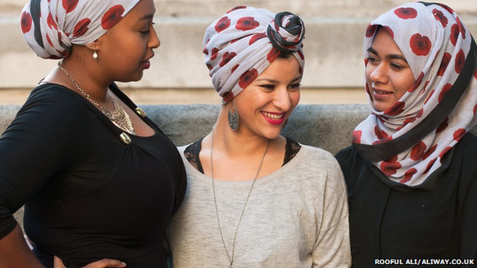 Pictures of the poppy hijab