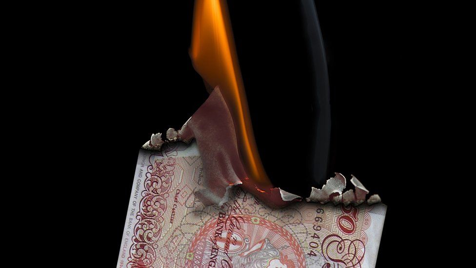 Money burning