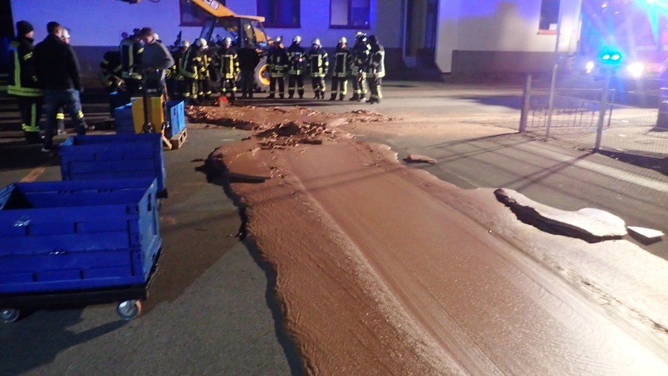 Chocolate spill in western Germany - 10 December
