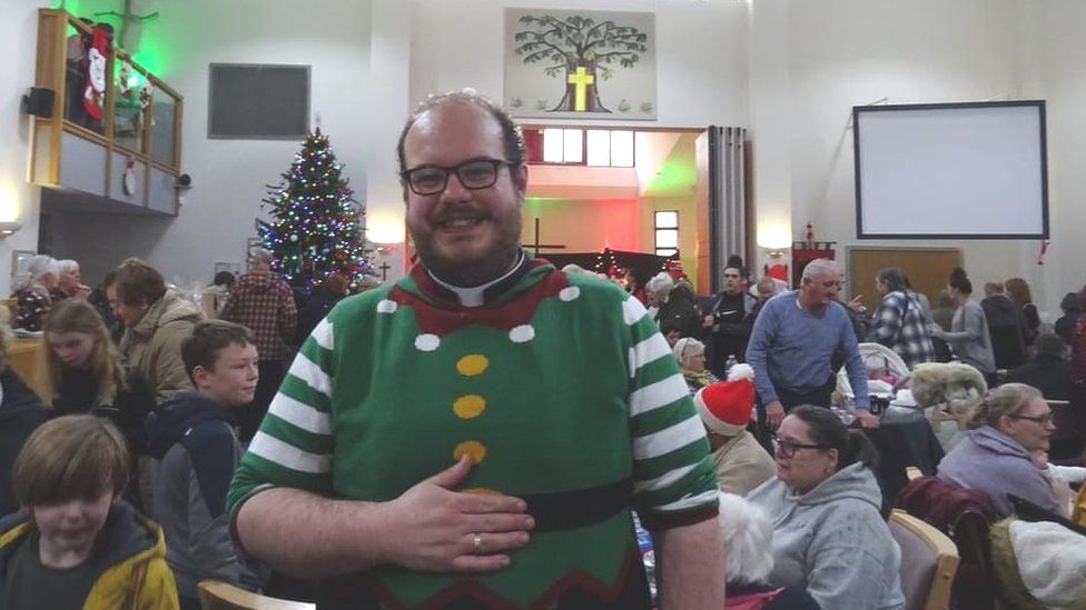 Father Dominic Cawdell at a previous Christmas event