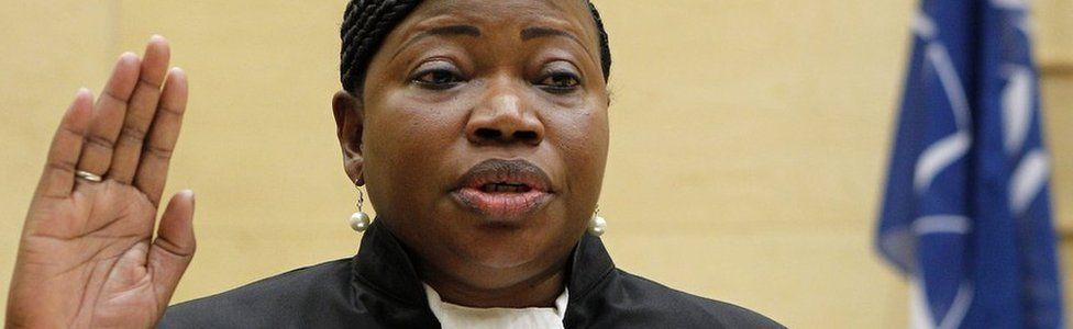 Gambian war crimes lawyer Fatou Bensouda takes the oath during a swearing-in ceremony as the International Criminal Court's new chief prosecutor in The Hague, on June 15, 2012.