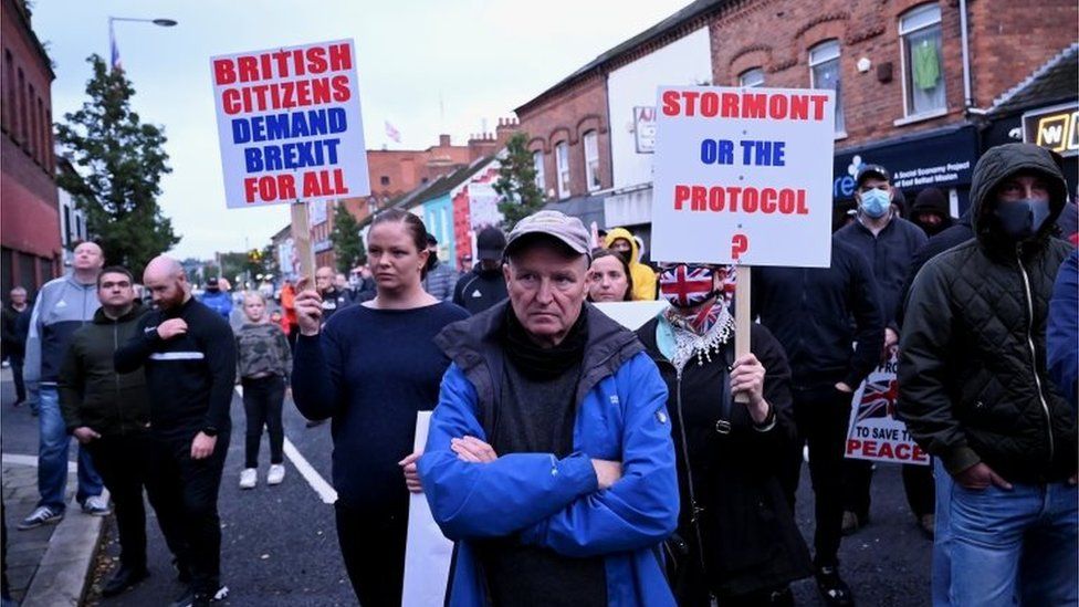 Protests against Northern Ireland protocol