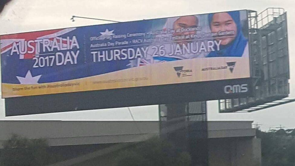 This photo of a billboard posted near a busy freeway in Melbourne attracted backlash on social media
