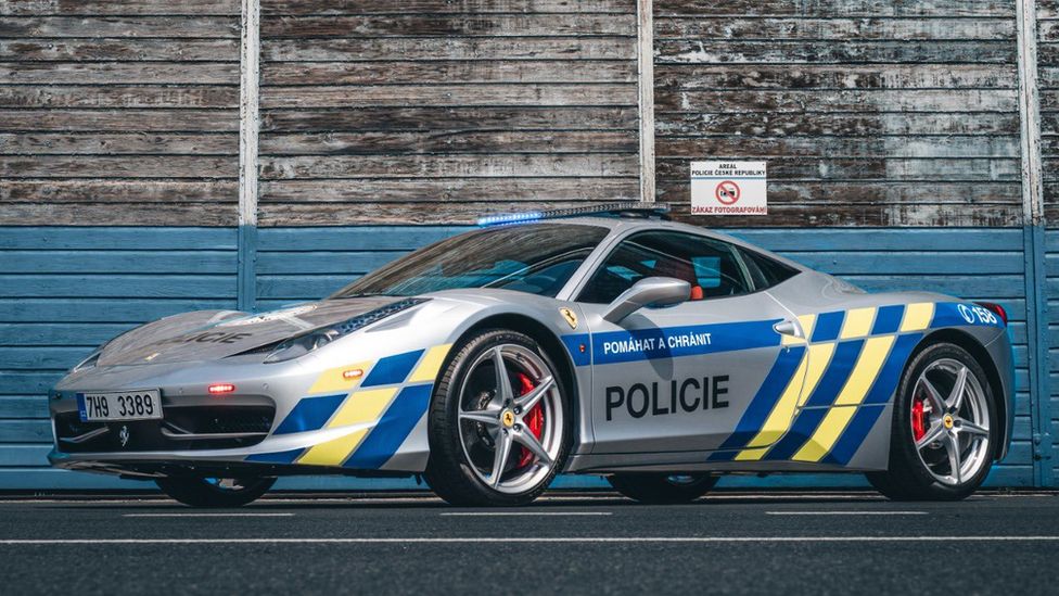 The Czech police's converted Ferrari 458 Italia