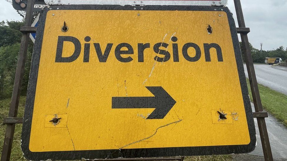 Diversion sign