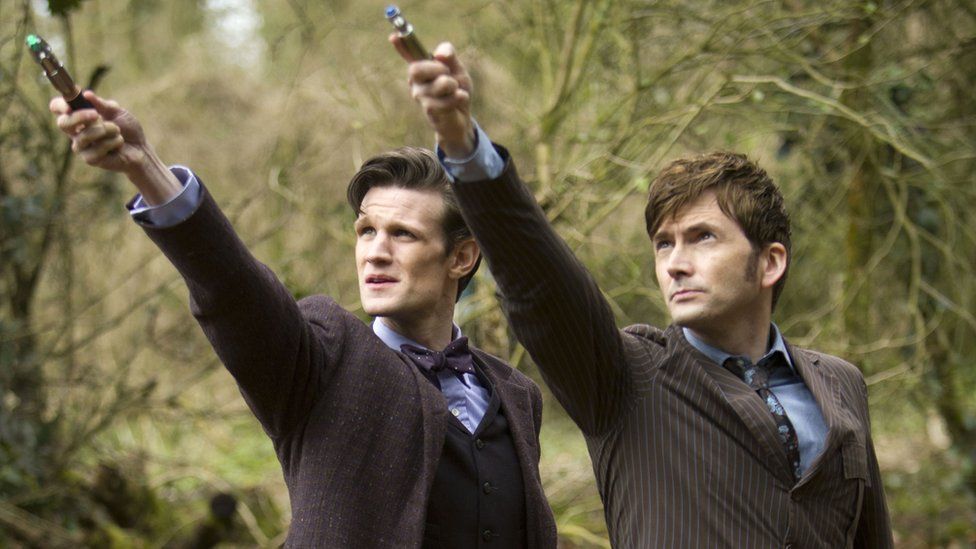 Matt Smith and David Tennant in The Day of the Doctor