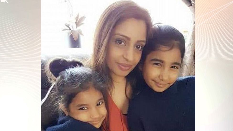 Reeta Saidha with her two daughters