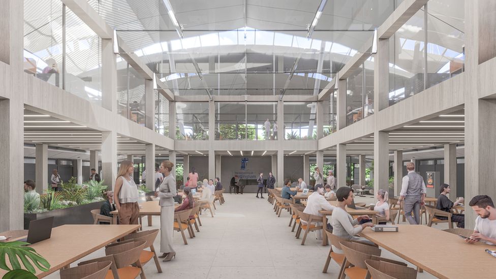 Artist's impression of inside one of the buildings at the University of Nottingham's Castle Campus