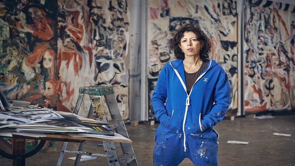 Cecily Brown in her studio