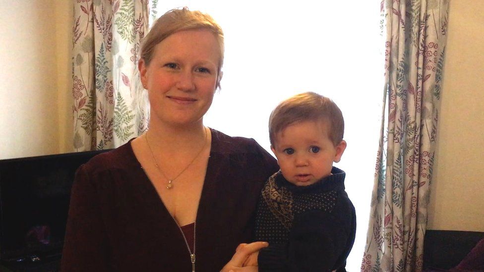 Bex Poole and her son Theo