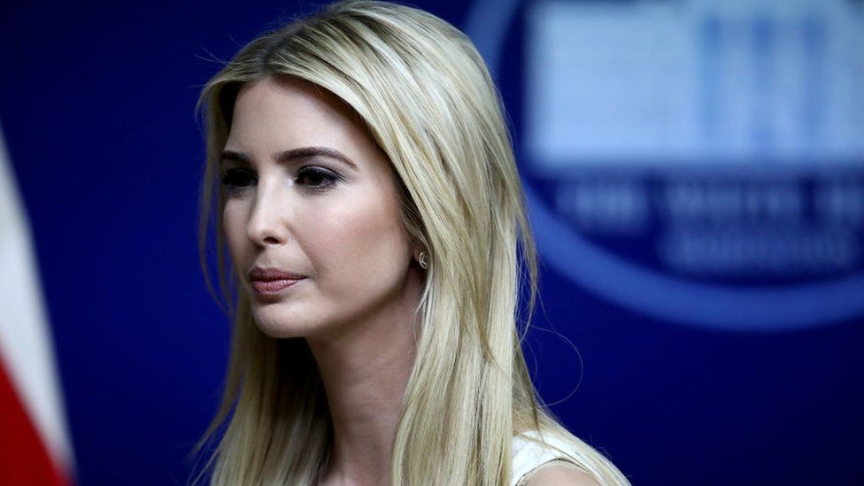 Ivanka Trump attends an event at the Eisenhower Executive Office Building in Washington, DC.