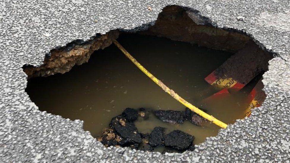 Hole in Lancaster Rd, St Albans