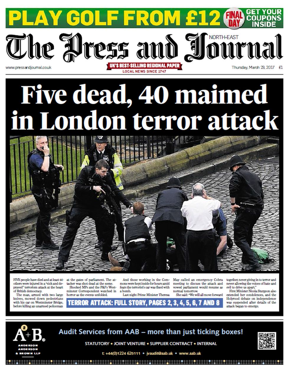 Scotlands Papers Terror Grips Westminster Bbc News 7774