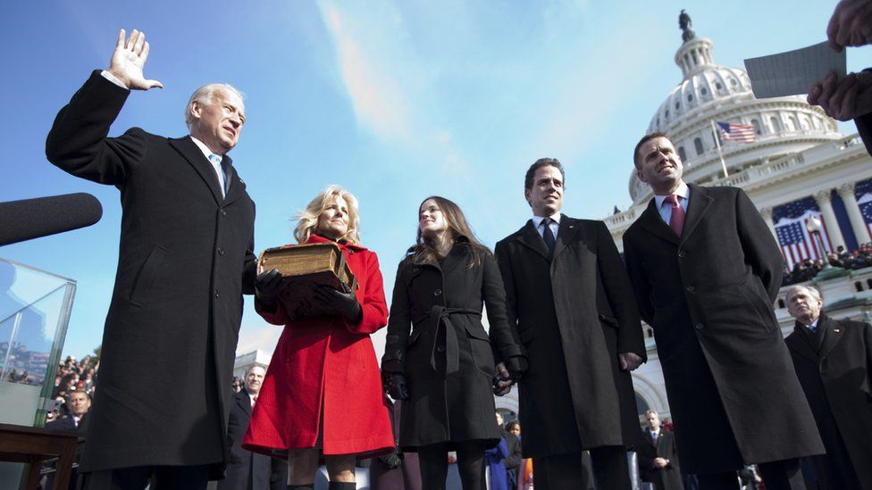 Vice President Joe Biden took the oath of office on 20 January, 2009, in front of members of his family in Washington, DC