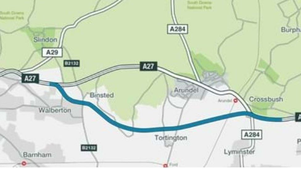 A27 Arundel bypass plans deferred until at least 2025 - BBC News