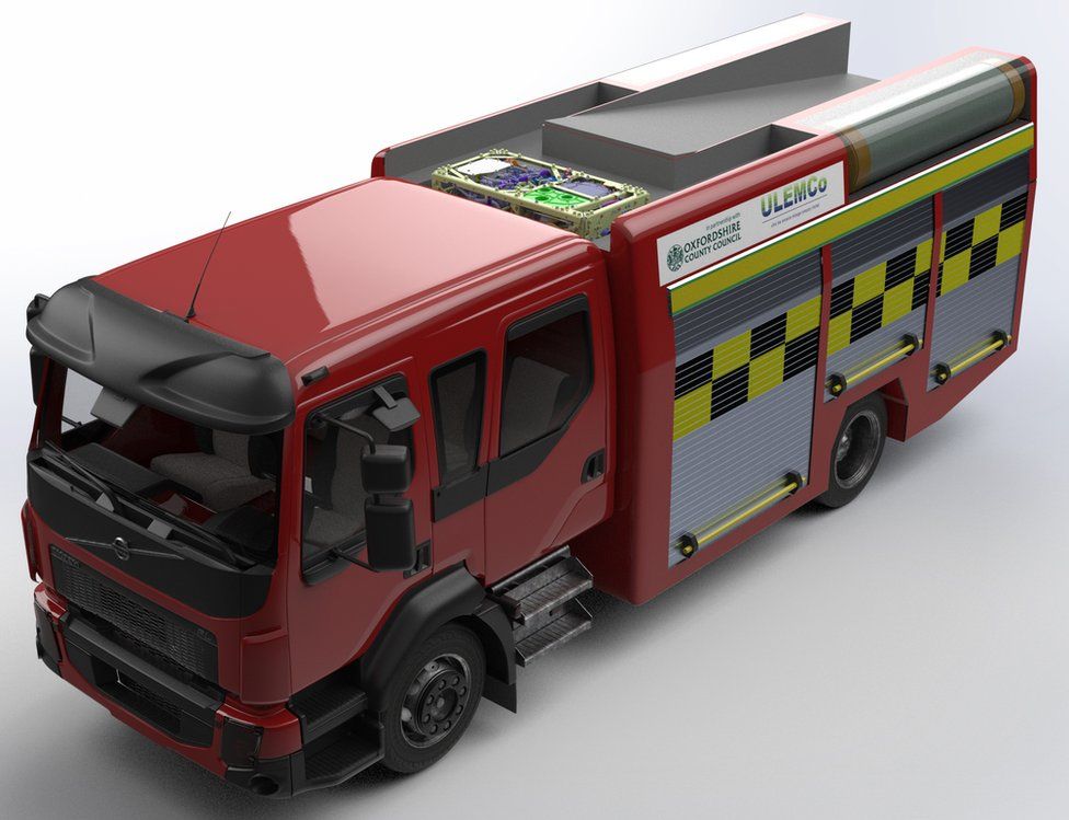 Hydrogen powered fire engine