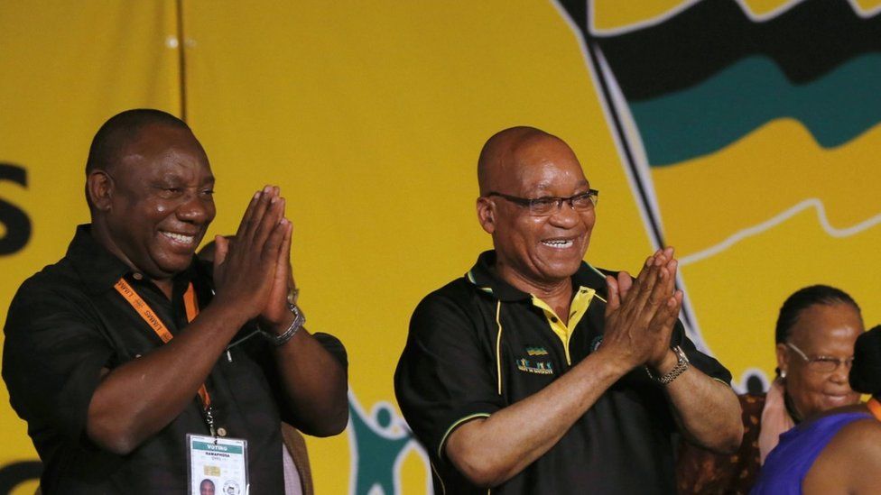 Cyril Ramaphosa and Jacob Zuma