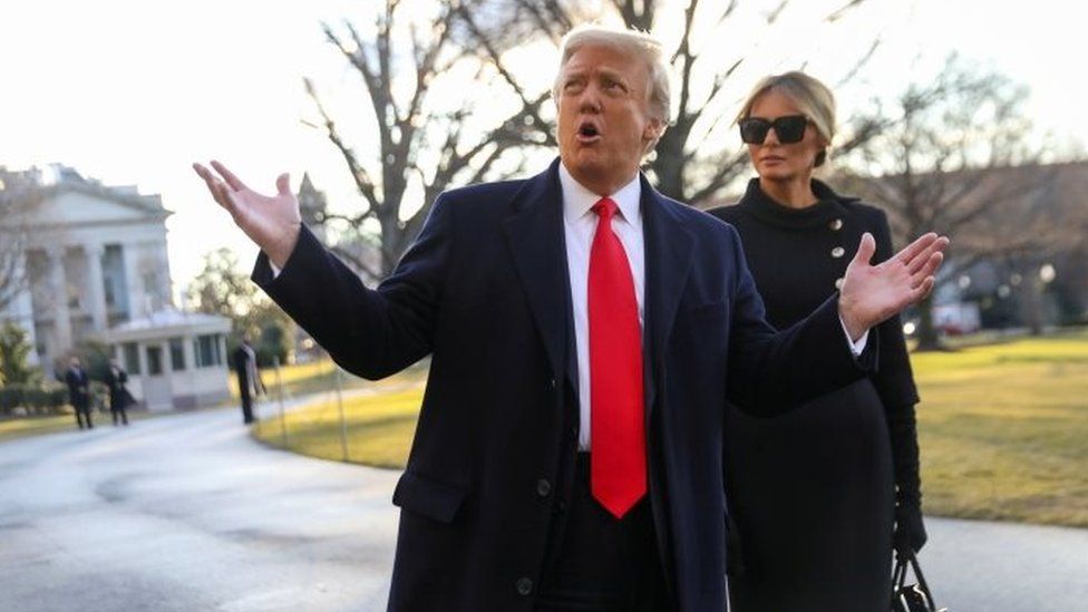 Donald Trump and his wife Melania. Photo: 21 January 2021