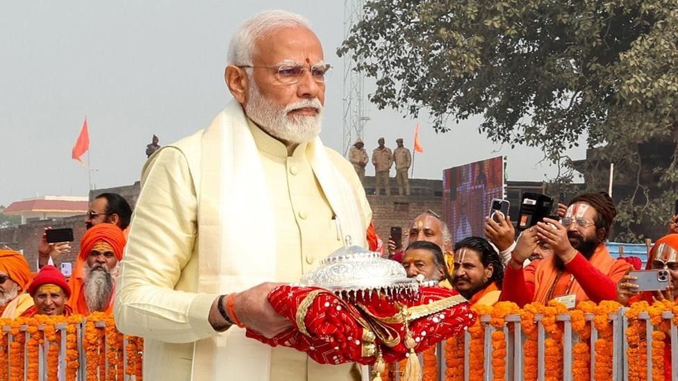 PM Modi at the Ram temple in Ayodhya