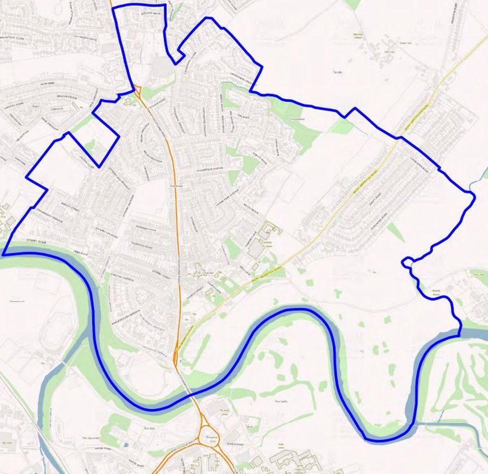Map showing new proposed council area