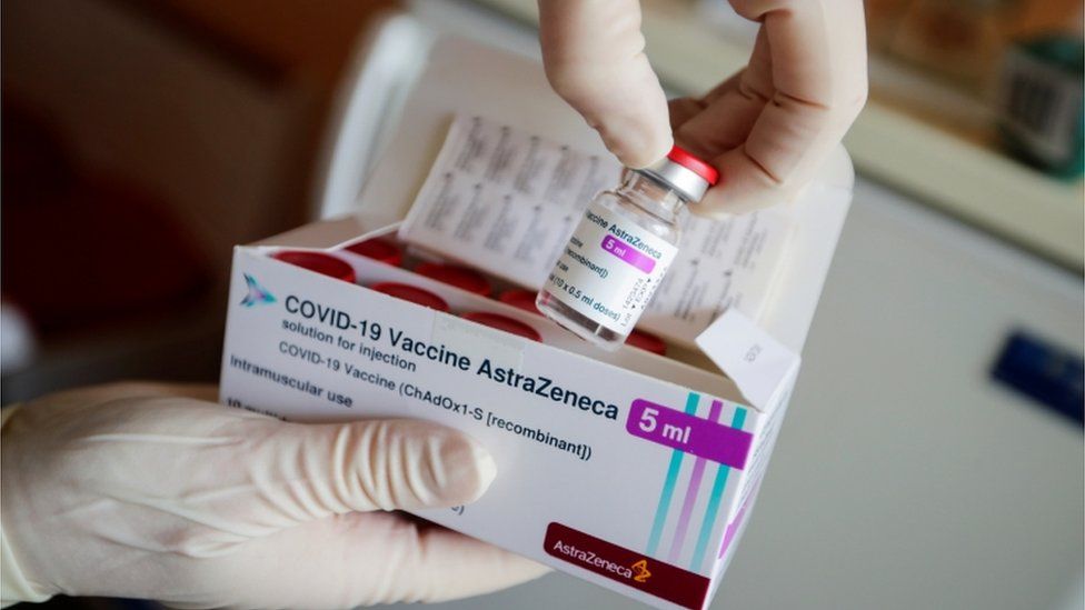 AstraZeneca Covid vaccine shown in Germany, 3 March