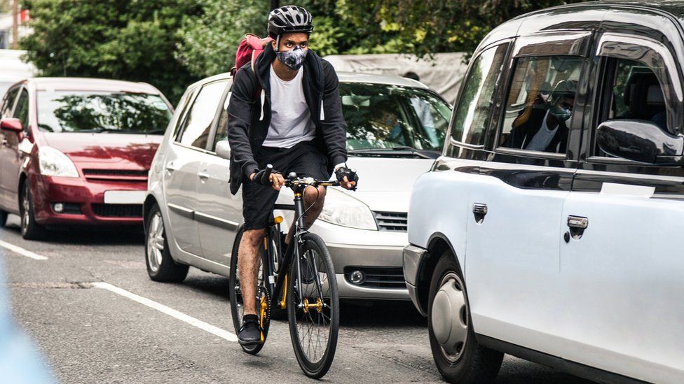 cyclist in London
