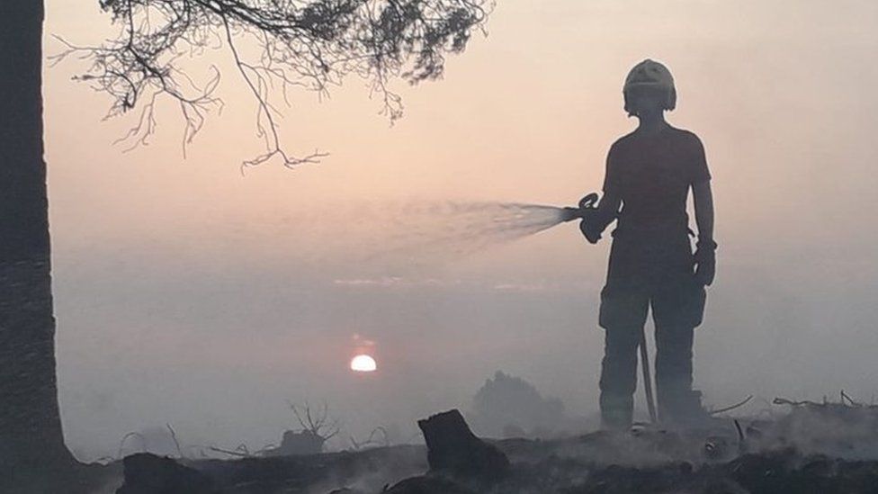 Firefighter at Lickey Hills