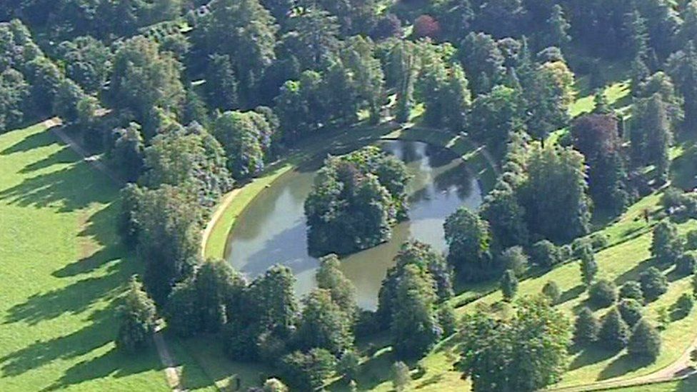 The island at the Althorp estate where Diana is buried