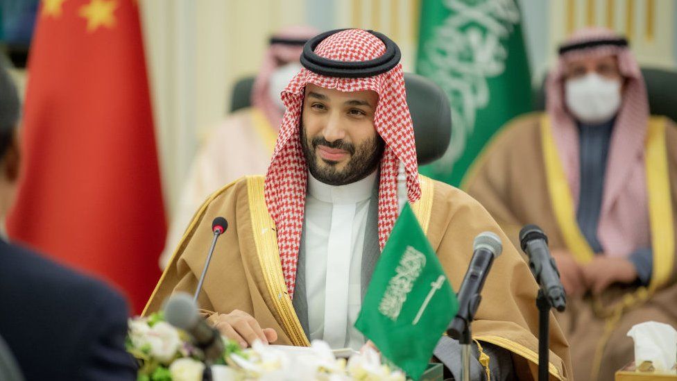 Crown Prince of Saudi Arabia Mohammed bin Salman Al Saud at the Palace of Yamamah in Riyadh, Saudi Arabia